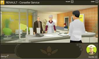 Serious Game " Conseiller Service " réalisé pour la Renault Academy